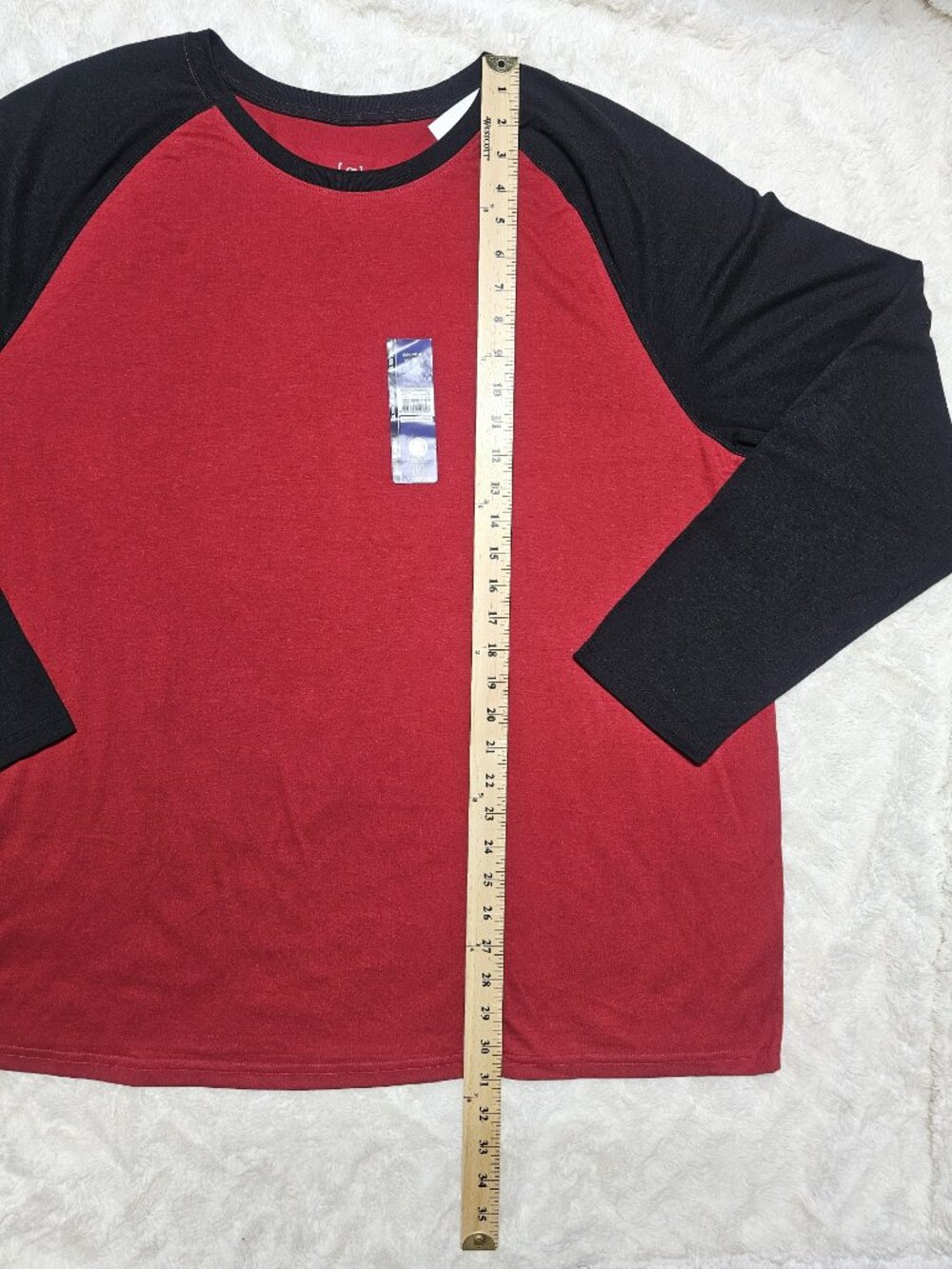George Men's Moisture Wicking Crew Neck Long Sleeve Tee XXXL - Picture 2 of 6